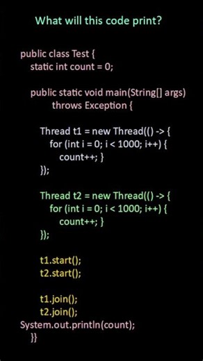 Java Multithreading Interview Trap 🔥 Will This Always Print 2000?