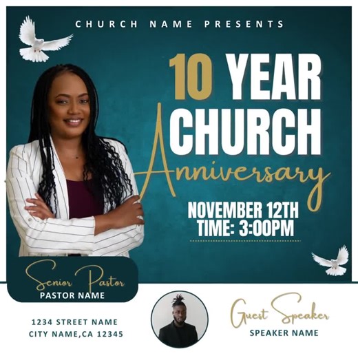 CHURCH ANNIVERSARY FLYER - Etsy