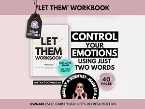 Let Them Workbook, Healthy Relationships Worksheets, Let Them Mentality, Let Them Activities Printable, Let Them Mel Robbins, Let Them Era - Etsy