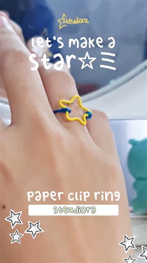 making star paper clip ring! #steudiora #easydiy #craft