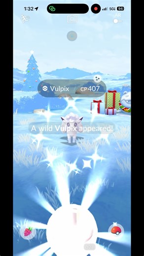 Yet another #shiny Alolan Vulpix in #pokemongo!! #shinypokemon #pokemon