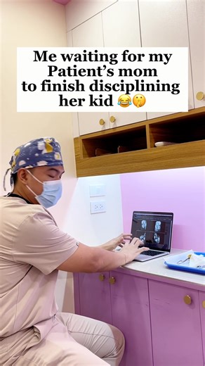 That awkward waiting period when the parent becomes the drill sergeant. 🤣 Pediatric dentistry is 50% teeth and 50% parental discipline. #Kidsmile #PediatricDentistry #DentalHumor #KidsAtTheDentist | Kidsmile