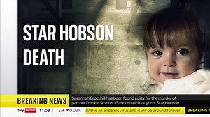 BREAKING: Savannah Brockhill has been found guilty of the murder of partner Frankie Smith's 16-month-old daughter Star Hobson. Frankie Smith has been found guilty of causing or allowing death of a child. More on this: https://trib.al/B97Tlq9 | Sky News