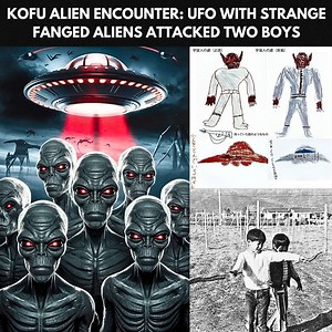 18K views · 385 reactions | The Mysterious Kofu Alien Encounter: UFO With Strange Fanged Aliens Attacked Two Boys? | The Extraterrestrial Library | Facebook