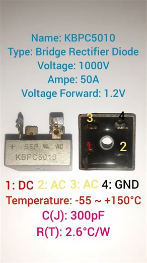 Bridge Rectifier Diode KBPC5010