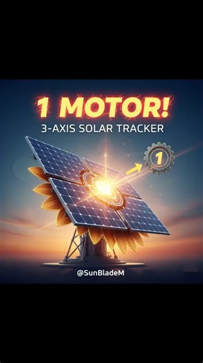 World’s First: 3-Axis Solar Tracker with ONLY 1 Motor! 😱☀️