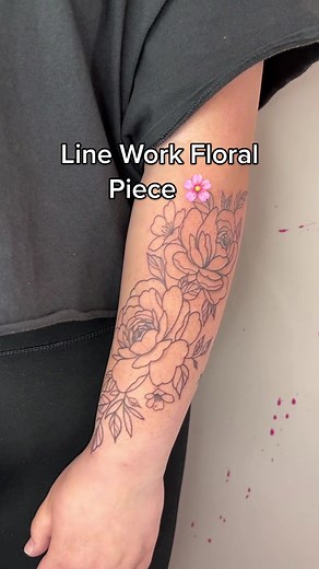 Beautiful Floral Forearm Tattoo by Female Utah Tattoo Artist