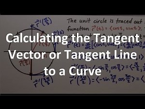 Calculating the Tangent Vector or Tangent Line to a Curve