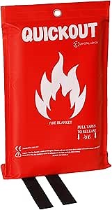 C CRYSTAL LEMON Fire Blanket Survival Cover for Kitchen – Home Safety Heat Protection for Small Cooking Accidents and Fire Suppression