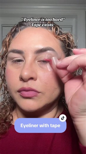 Eyeliner Tips Using Tape for Perfect Lines