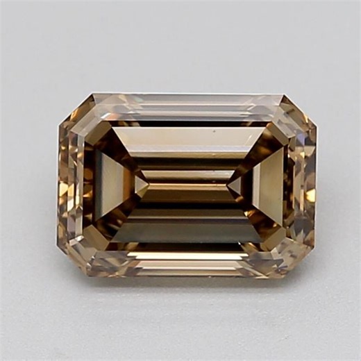 1.57 Carat Emerald Shape Lab Diamond / Fancy Brown / VS1 / Engagement Ring Diamond - Etsy