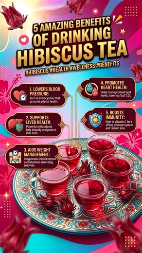 What happens to your body when you drink hibiscus tea? (5 health benefits) ☕✨
