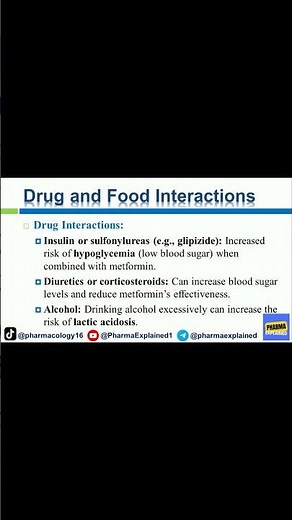 Metformin Interactions | Drug & Food Interactions Explained in 60s