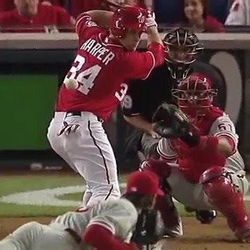 8 years ago today, Bryce Harper stole home after being intentionally drilled by Cole Hamels. (via MLB | Washington Nationals) | MLB on FOX