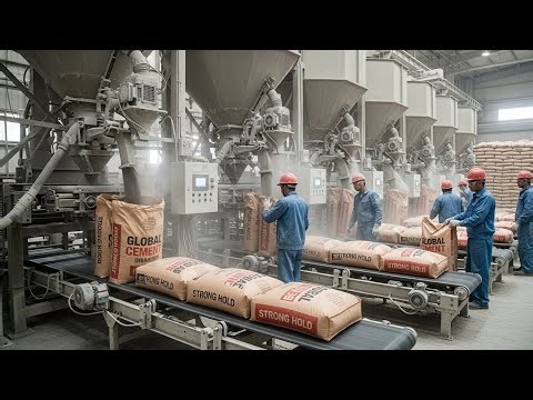 Inside the Cement Bag Factory How Cement Is Packed (full process)