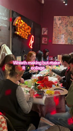 Craft & Crust on Friday night was a hit ✨ who fancies creating a wreath collage in time for Christmas? #festive #fun #christmas #friends #craft