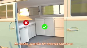 Push Touch Latches for Cabinets, Jiayi 4 Pack Heavy Duty Push Lock Door Latch, Cabinet Press Out Latch for Door, Non Magnetic RV Drawer Catch Closure, Open Latch Kitchen Hidden Door Opener