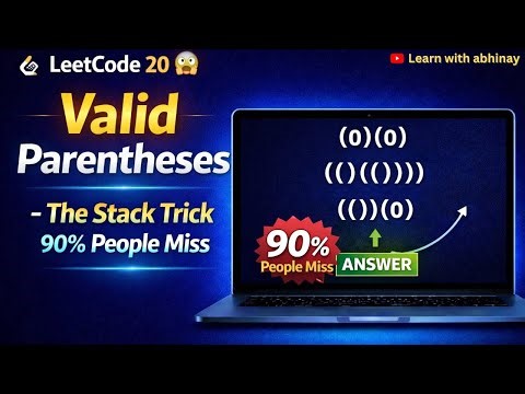 LeetCode 20 😱 Valid Parentheses | The Stack Trick 90% People Miss