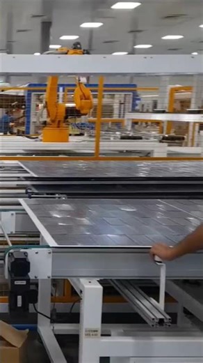 Solar Panel Manufacturing Video #Automatic Robot Layup #Placement of solar string #solar #renewable