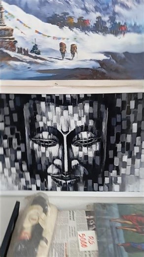 Black and white Budhas acrylic abstract painting #acrylicpainting #art