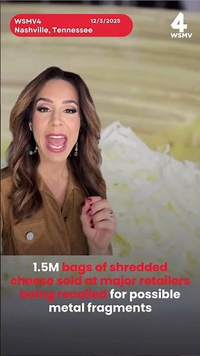 1.5M bags of shredded cheese sold at major retailers being recalled for possible metal fragments