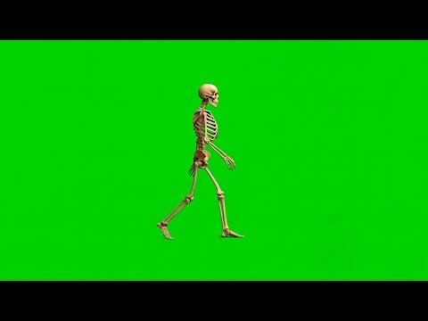 Skeleton Walking – Green Screen Loop VFX