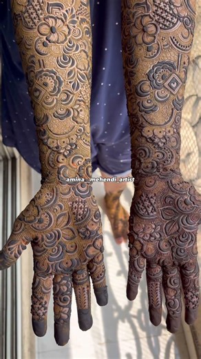 Bridal mehendi design | Hibiscus pattern | #floraart #hennadesigns #hennamagic #art #creativehenna