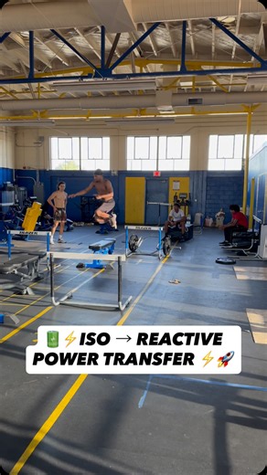 Body by G on Instagram: "🔋⚡ISO → REACTIVE POWER TRANSFER ⚡🚀 🧪 Heavy isometric load creates high neural drive → immediate release → reactive jump sequence converts stored force into explosive movement. This is post-activation potentiation (PAP) in real time: preload the system, unlock the nervous system, express power fast. 🫡 🧬 Enhances rate of force development • neural efficiency • tendon stiffness • elastic energy transfer • explosive intent under fatigue. 💬 Comment “BUILD” to take your 