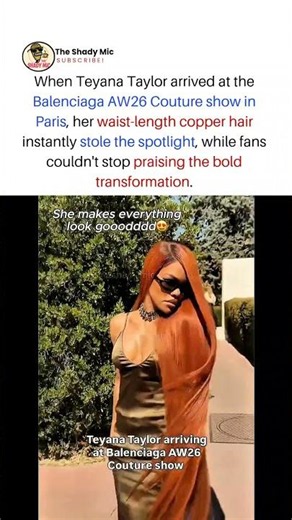 teyana taylor turns heads at balenciaga couture with dramatic new hair #teyanataylor
