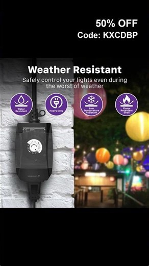 Fosmon Outdoor Light Timer Outlet Waterproof, 24 Hour Plug in Mechanical Pool Pump Timer…