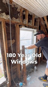 1.2M views · 10K reactions | Replacing 180 year old windows with Pella Windows and Doors steady set windows. #construction #diy #homerenovation #realestate #renovation #entrepreneur #interiordesign #tools | Misha Panchishak | Facebook
