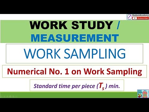 Work study Work Sampling Numerical no 1