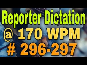 170 wpm english dictation | 1360 words | Shorthand Dictation 170 wpm |
