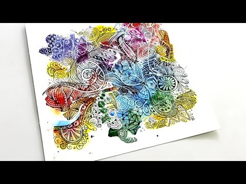 You Won't Believe the Magic of Watercolor and Zentangle Art | Zentangle Aquarelle