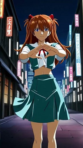 Asuka Dancing With Eyes Closed 🔥 AI Dance #anime