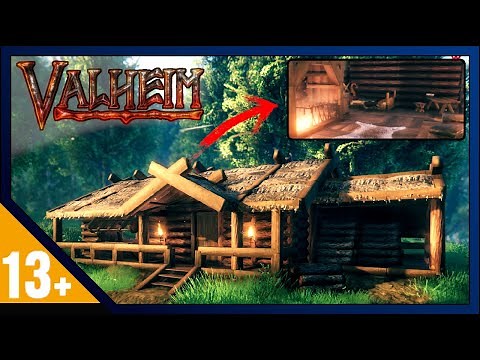 Valheim: How To Build Log Cabin - Lumberjack Hut - (Build Guide)