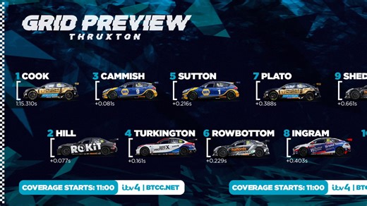 3K views · 132 reactions | That's a wrap on the #BTCC action at Thruxton today and here's how the grid's looking for tomorrow's opener  Race Day LIVE  ITV4  ITV Hub & itv.com/btcc ⏰1100-1815 | BTCC | Facebook