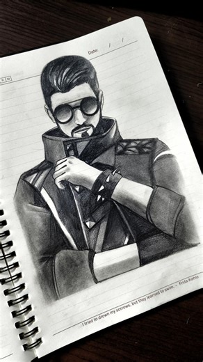 Drawing DJ Alok (Free Fire) #trending #trendingshorts #art #shortvideo #shorts #freefire