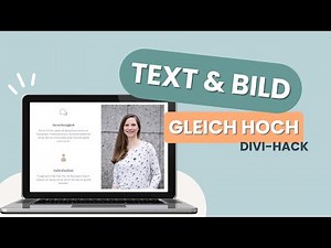Bild und Text mit gleicher Höhe darstellen (Divi-Theme Tutorial deutsch)