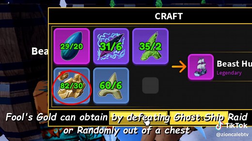 Beast Hunter Ship #bloxfruits #roblox #fyp #zioncalebtv | how to get leviathan scale