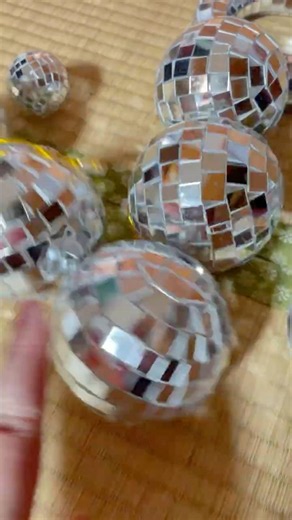 ミラーボールを作りました #ハンドメイド #手作り工作 #作品制作 #ミラーボール#discoball #mirrorball #handmade