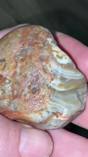 Smooth Lake Superior water level agate with peel #lakesuperior #rockhounding #rocksandminerals #agate #rocks