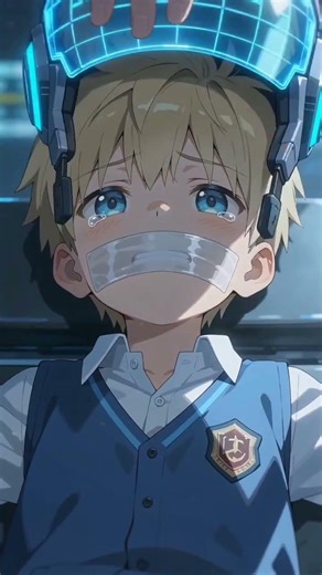 The boy is tied up, but it's generated by AI.少年は縛られていますが、それは AI によって生成されたものです。