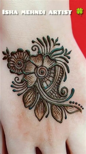 Trending Floral Mhendi Design 🍀#mehndi #henna #trending #viral #shortvideo #arabic