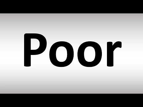 How to Pronounce Poor