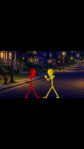 Red vs Yellow Stick Nodes Animation