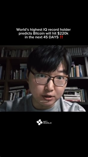 NFT WORLD on Instagram: "YoungHoon Kim, who claims an IQ of 276, shocked markets by predicting Bitcoin will reach $220,000 within 45 days, turning his bold forecast into a talking point. He says he will donate all Bitcoin profits to building churches worldwide, adding a twist that pushed his prediction viral and intensified public curiosity around his claim. #crypto #bitcoin #trading #stocks #forex"
