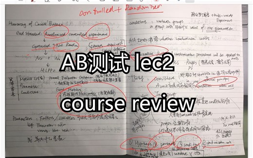 【AB测试lec2 review】Randomized experiment framework