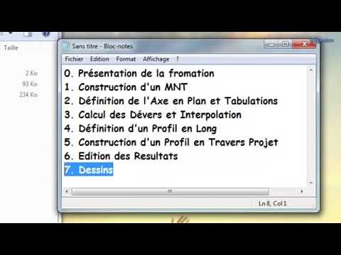 Road design using Piste 5 - Overview of the formation