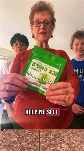 Grannie Charlotte Sells Ice Chips Candy to the World